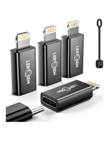 Adaptador USB-C a Lightning Lertosen 27W - Paquete de 4