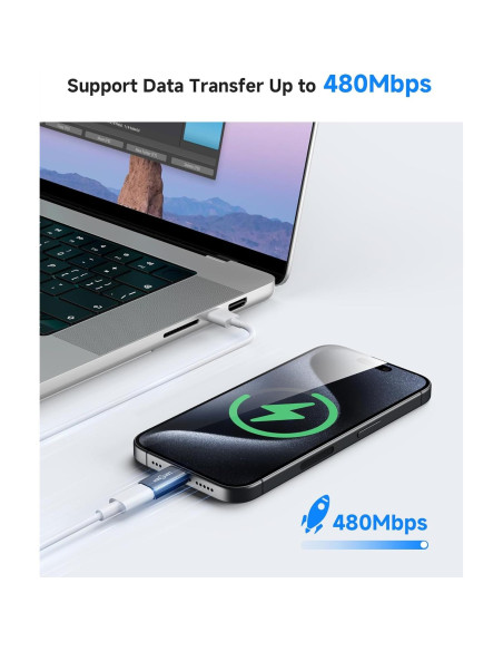 Adaptador USB-C a Lightning Lertosen 27W - Paquete de 4 Adaptador USB-C a Lightning Lertosen 27W - Paquete de 4