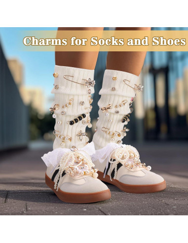 Encantos de Zapatos AIERSA 43 Piezas para Zapatillas y Calcetines