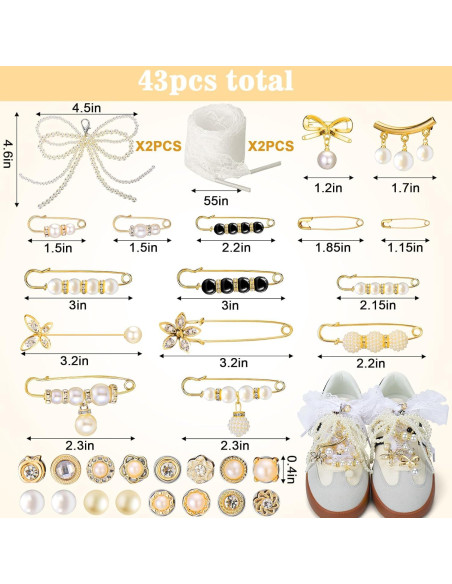 Encantos de Zapatos AIERSA 43 Piezas para Zapatillas y Calcetines Encantos de Zapatos AIERSA 43 Piezas para Zapatillas y Calcetines