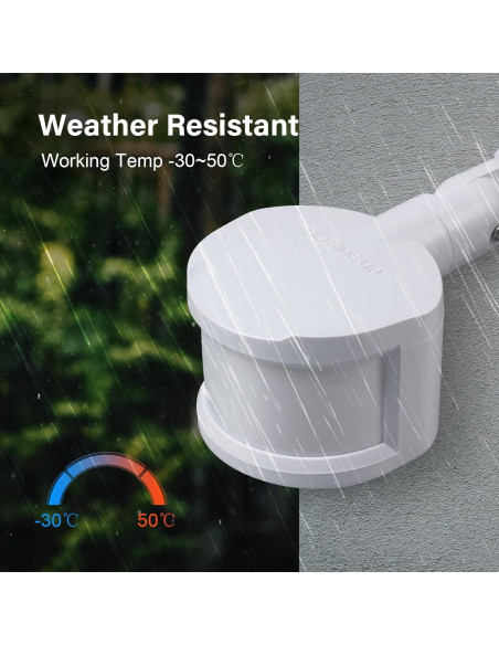 Sensor de Movimiento Treewell TMD182B 180 Ajustable 18m Sensor de Movimiento Treewell TMD182B 180 Ajustable 18m