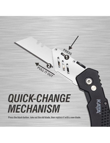 Cuchillo Utility Plegable KATA 3-Pack con 12 Cuchillas SK5