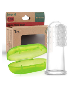 Cepillo de Dedo de Silicona Haakaa para Bebés 0-12 Meses