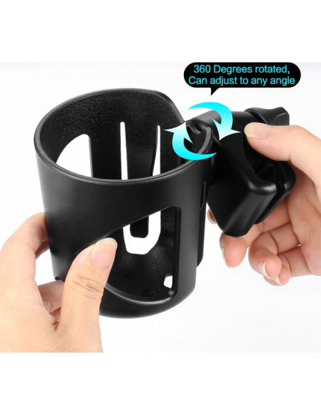 Soporte para Taza Accmor Universal Negro para Cochecito y Bicicleta Soporte para Taza Accmor Universal Negro para Cochecito y Bicicleta