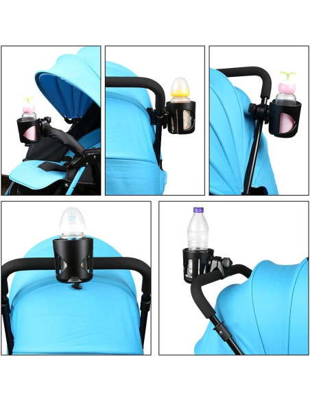 Soporte para Taza Accmor Universal Negro para Cochecito y Bicicleta Soporte para Taza Accmor Universal Negro para Cochecito y Bicicleta