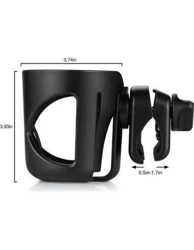 Soporte para Taza Accmor Universal Negro para Cochecito y Bicicleta