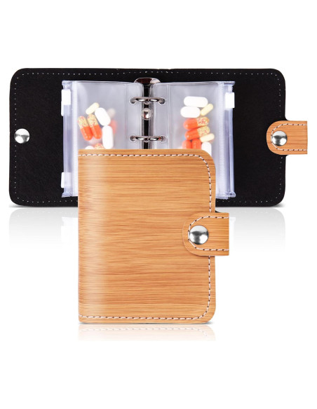 Organizador de Pastillas Jasenna 1 Paquete Beige 8.5x6 cm Organizador de Pastillas Jasenna 1 Paquete Beige 8.5x6 cm