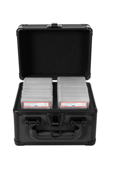 Caja de almacenamiento de tarjetas OUUTMEE - Aluminio, 40 láminas Caja de almacenamiento de tarjetas OUUTMEE - Aluminio, 40 láminas