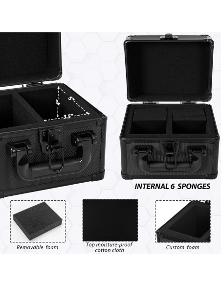 Caja de almacenamiento de tarjetas OUUTMEE - Aluminio, 40 láminas Caja de almacenamiento de tarjetas OUUTMEE - Aluminio, 40 láminas