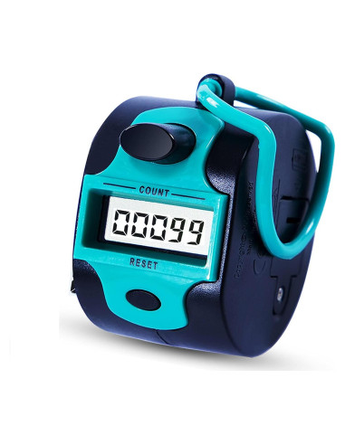 Contador Manual Digital TESEAS 5 Dígitos Azul Portátil