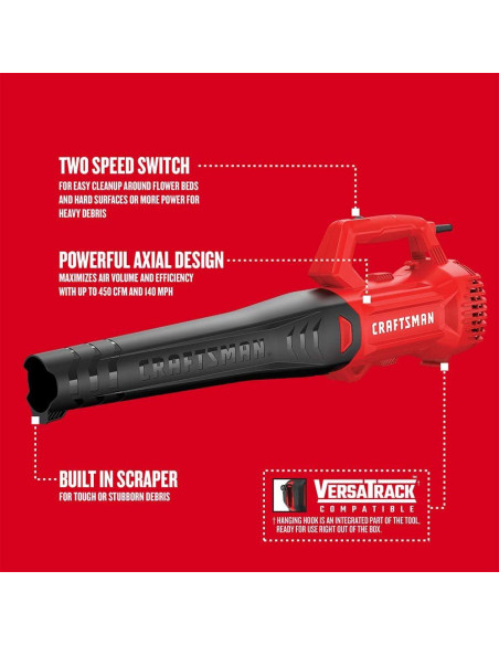Soplador Axial Eléctrico CRAFTSMAN CMEBL710 225 km/h Soplador Axial Eléctrico CRAFTSMAN CMEBL710 225 km/h