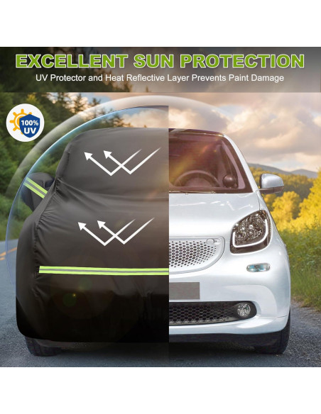 Funda impermeable para coche MAITUYU Smart Fortwo 2007-2023 Funda impermeable para coche MAITUYU Smart Fortwo 2007-2023