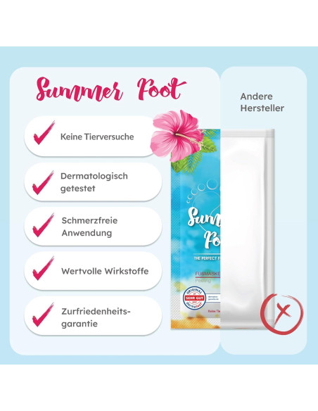 Mascarilla Exfoliante para Pies Summer Foot - 2 Pares con Urea Mascarilla Exfoliante para Pies Summer Foot - 2 Pares con Urea
