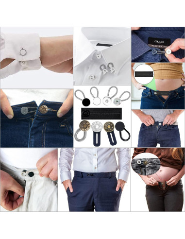 Juego de 24 Botones Extensores Ajustables TBUZ - Sin Coser