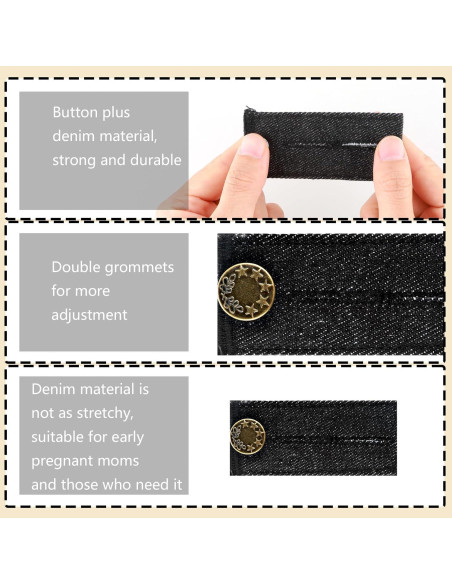 5 PCS Extensores de Cintura Ajustables Larrel para Jeans 5 PCS Extensores de Cintura Ajustables Larrel para Jeans