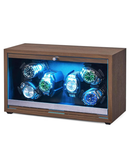 Reloj Winder ANWBROAD para 6 Relojes con Motor Silencioso Reloj Winder ANWBROAD para 6 Relojes con Motor Silencioso