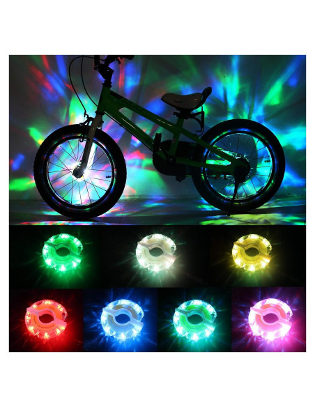DAWAY A16 Luces LED para Ruedas de Bicicleta - 2 Piezas, Recargables DAWAY A16 Luces LED para Ruedas de Bicicleta - 2 Piezas, Recargables