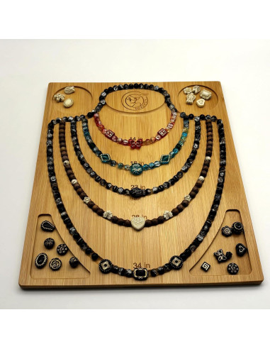 Tablero de cuentas de bambú NOAVAOL 32.06x26.92 cm DIY joyas