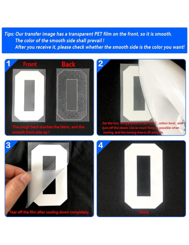 Letras de Transferencia de Calor 7.62 cm Genérico Vinilo Blanco