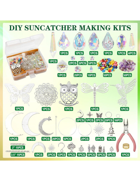 Kit de Atrapa Rayos DIY Worgree 460 Piezas Cristal Decoración Kit de Atrapa Rayos DIY Worgree 460 Piezas Cristal Decoración