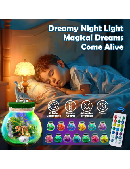 Kit de Terrario Iluminado Hollyhi para Niños 3-12 Años Kit de Terrario Iluminado Hollyhi para Niños 3-12 Años