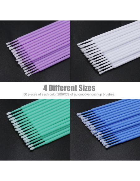 Pinceles Micro Aplicadores UOIENRT 200 Pcs 1-2.5mm para Pintura Pinceles Micro Aplicadores UOIENRT 200 Pcs 1-2.5mm para Pintura