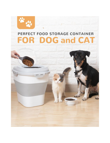 Contenedor de Almacenamiento de Comida para Perros DDMOMMY 35 L Contenedor de Almacenamiento de Comida para Perros DDMOMMY 35 L