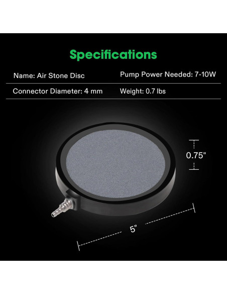 Piedra de Aire VIVOSUN 12.7 cm para Acuario y Hidropónica Piedra de Aire VIVOSUN 12.7 cm para Acuario y Hidropónica
