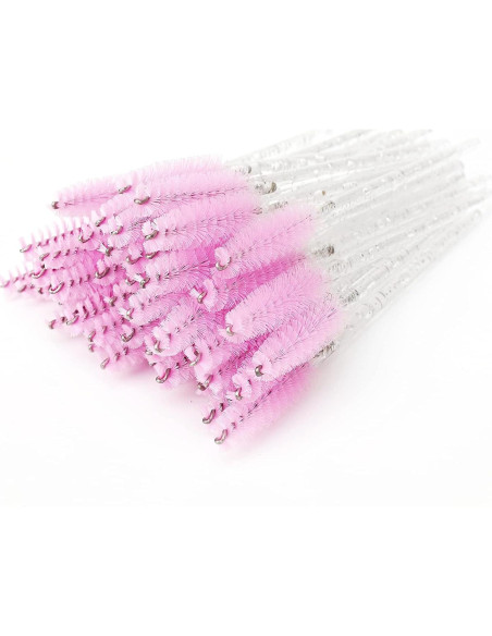 Cepillos de Pestañas Desechables i-Laesh 100 Pcs Cristal Rosa Cepillos de Pestañas Desechables i-Laesh 100 Pcs Cristal Rosa