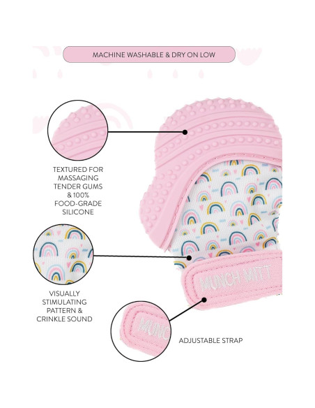 Mitón de Masticar Malarkey Kids Munch Mitt Rosa 15.19x11.4cm Mitón de Masticar Malarkey Kids Munch Mitt Rosa 15.19x11.4cm