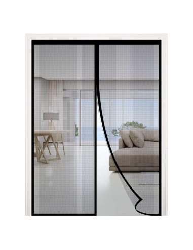 RELIANCER Cortina de Malla Magnética 80x203 cm Fibra de Vidrio