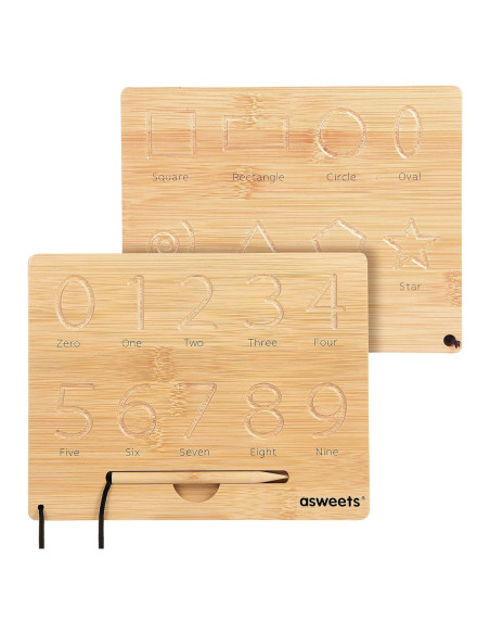 Tablero de Números de Madera Montessori Asweets 23x18.5 cm Tablero de Números de Madera Montessori Asweets 23x18.5 cm