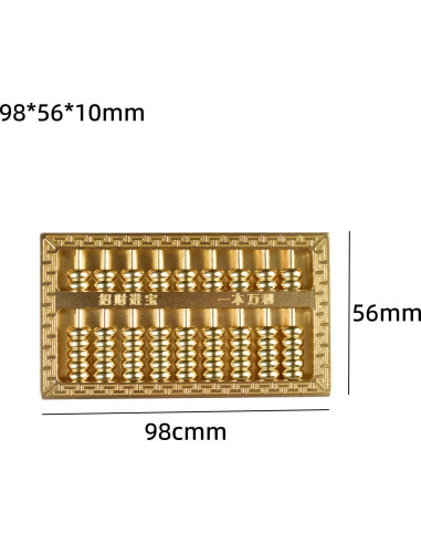 Ábaco Miniatura de Cobre y Latón Ailuter 9.9x5.6 cm