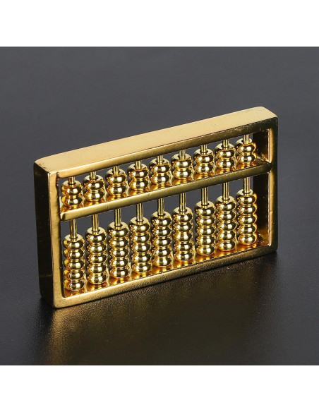 Mini Ábaco de Latón Tyenaza 9 Engranajes 11x7x4cm Mini Ábaco de Latón Tyenaza 9 Engranajes 11x7x4cm