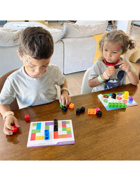 Bloques Matemáticos BenBen 100pcs con Tarjetas y Bolsa 3-8 años Bloques Matemáticos BenBen 100pcs con Tarjetas y Bolsa 3-8 años