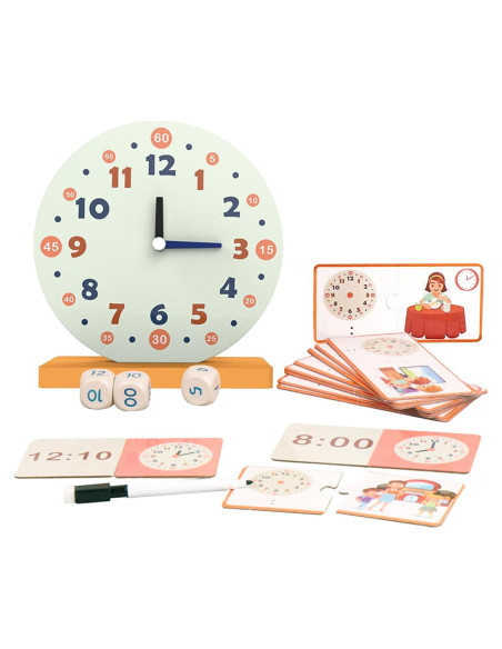 Juguete de Aprendizaje Reloj de Madera YunHe - 29 Piezas Juguete de Aprendizaje Reloj de Madera YunHe - 29 Piezas