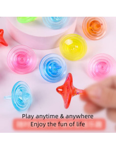 Trompos de Acrílico para Niños SPRMUD - 12 PCS Coloridos 2