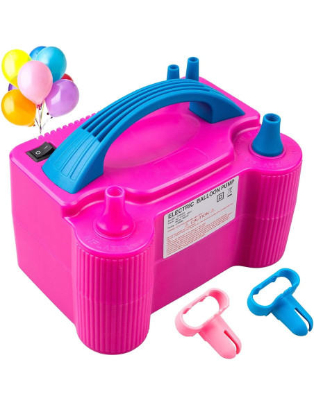 Bomba de Globo Eléctrica Siasky 600W Doble Boquilla Roja