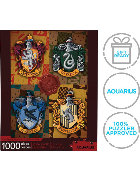 Rompecabezas Harry Potter Escudos de Casas 1000 Piezas AQUARIUS Rompecabezas Harry Potter Escudos de Casas 1000 Piezas AQUARIUS