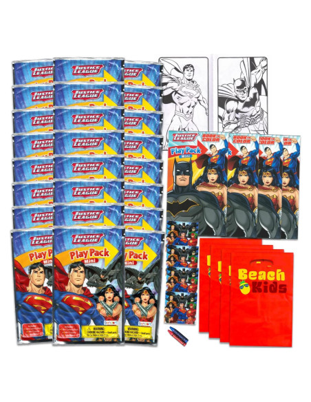 Conjunto de Mini Regalos de Fiesta Liga de la Justicia 24 Pzs Conjunto de Mini Regalos de Fiesta Liga de la Justicia 24 Pzs