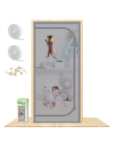 Puerta de Pantalla para Gatos MYPIN U Forma 99x210 cm