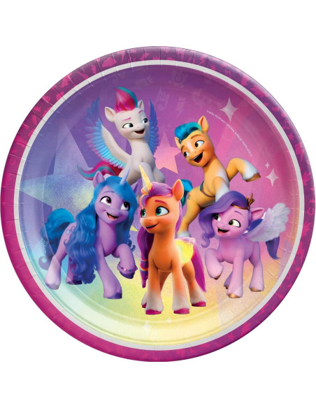 Suministros Fiesta My Little Pony Único - 16 Platos 23cm, 16 Servilletas 16.5cm Suministros Fiesta My Little Pony Único - 16 Platos 23cm, 16 Servilletas 16.5cm