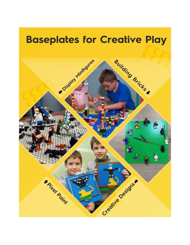 Placas Base Clásicas POKIIULK Paquete de 10 Multicolor 25cm
