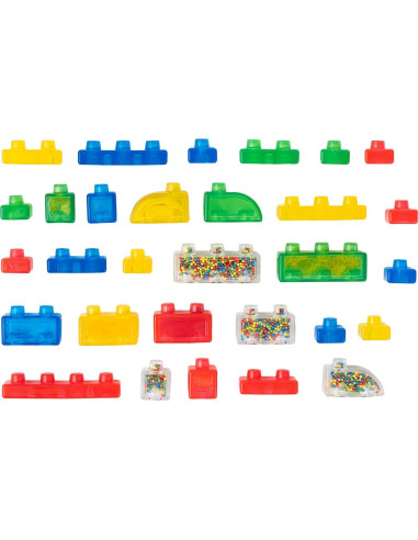 Jelly Blox Stash 'N Stack 2-en-1 Caja de Almacenamiento 30 Bloques