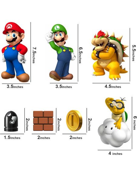 Calcomanías de Pared DEKOSH Super Mario 127x127 cm Calcomanías de Pared DEKOSH Super Mario 127x127 cm