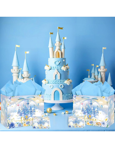 Bolsa de Regalo de Princesa B8U56 con Papel de Seda Rosa y Azul Bolsa de Regalo de Princesa B8U56 con Papel de Seda Rosa y Azul