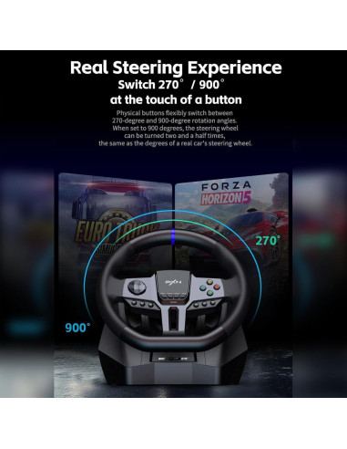 Volante de Carreras PXN V9 GEN2 USB 270/900 con Pedales