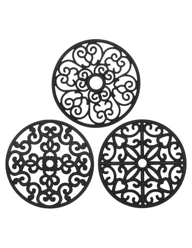 Trivets de Silicona CHEFBEE 3 Piezas Antideslizantes 19.5 cm