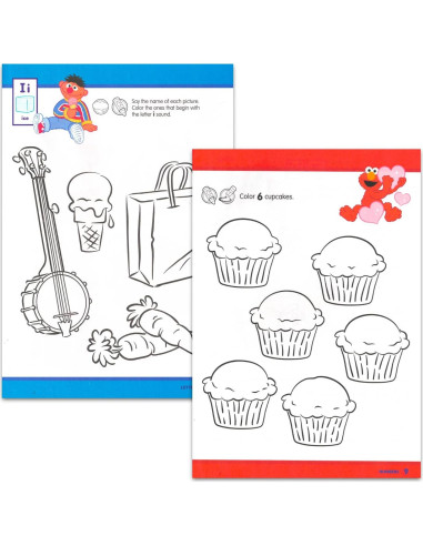 Conjunto de Cuadernos Educativos Plaza Sésamo - 4 Piezas Preescolar