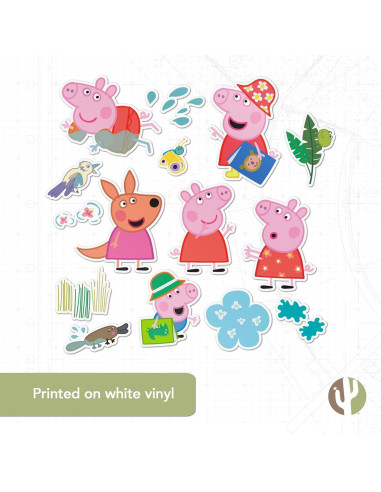 Calcomanías Peppa Pig Desert Cactus - 17 Vinilos Premium